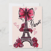 Eiffeltoren Vintage Frans Feestdagenkaart (Voorkant)