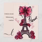 Eiffeltoren Vintage Frans Feestdagenkaart (Voorkant / Achterkant)