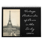 eiffeltoren, VintagePostcardsof Paris in de Ea... Kalender (Hoes)