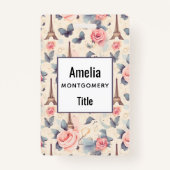 Eiffeltoren vlinder en Rozen Badge (Voorkant)