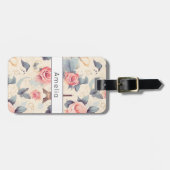 Eiffeltoren vlinder en Rozen Bagagelabel (Voorkant horizontaal)