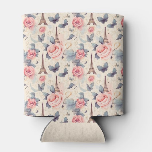 Eiffeltoren vlinder en Rozen Blikjeskoeler (Achterkant)