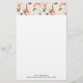 Eiffeltoren vlinder en Rozen Briefpapier (Voorkant)