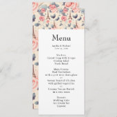 Eiffeltoren vlinder en Rozen bruiloft menu Kaart (Voorkant / Achterkant)