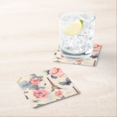 Eiffeltoren vlinder en Rozen Kartonnen Onderzetters (Insitu)