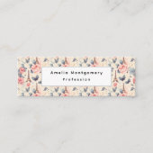 Eiffeltoren vlinder en Rozen Mini Visitekaartje (Voorkant)