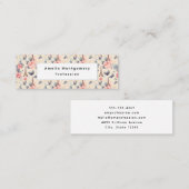 Eiffeltoren vlinder en Rozen Mini Visitekaartje (Voorkant / Achterkant)