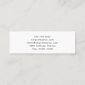 Eiffeltoren vlinder en Rozen Mini Visitekaartje (Achterkant)