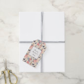 Eiffeltoren Vlinder en Rozen Moederdag Cadeaulabel (Met Touw)