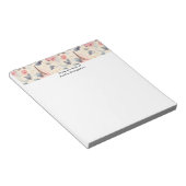 Eiffeltoren vlinder en Rozen Notitieblok (Schuin)