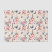 Eiffeltoren vlinder en Rozen Tissuepapier (Voorkant)