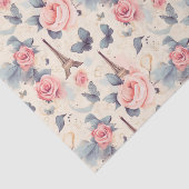 Eiffeltoren vlinder en Rozen Tissuepapier (Detail)