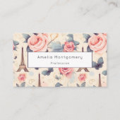 Eiffeltoren vlinder en Rozen Visitekaartje (Voorkant)