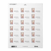 Eiffeltoren Vlinders en Bloemen Adres Etiket (Full Sheet)