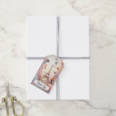 Eiffeltoren Vlinders en bloemen Dank u Cadeaulabel (Met Touw)