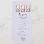 Eiffeltoren Vlinders en Bloemen Menu Kaart (Voorkant / Achterkant)