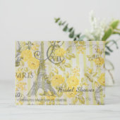 eiffeltoren voor girale parijs vrijgezellenfeest kaart (Staand voorkant)