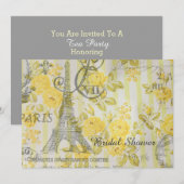 eiffeltoren voor girale parijs vrijgezellenfeest kaart (Voorkant / Achterkant)