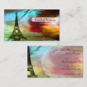 Eiffeltoren voor visitekaartjes Reisbureau (Voorkant / Achterkant)