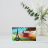 Eiffeltoren voor visitekaartjes Reisbureau (Staand voorkant)