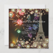Eiffeltoren, vuurwerkzeepbellen kaart (Achterkant)