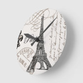  Eiffeltoren...wandklok Ronde Klok (Hoek)
