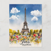 Eiffeltoren Waterverf droom Briefkaart (Voorkant)