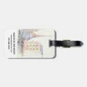 Eiffeltoren | Waterverf Parijs Bagagelabel (Achterkant horizontaal)