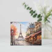 Eiffeltoren Waterverf Parijs Frankrijk Reiskunst Briefkaart (Staand voorkant)