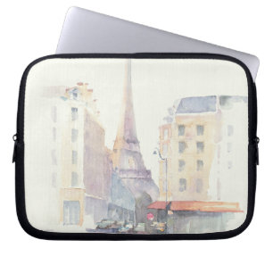 Eiffeltoren Waterverf Parijs Laptop Sleeve