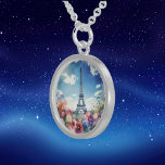 Eiffeltoren Waterverf van de Parijse bloementuin | Sterling Zilver Ketting<br><div class="desc">Omarm de Parijse elegantie met dit prachtige zilveren ketting, met een delicate charme geïnspireerd op een waterverf afbeelding van de Eiffeltoren en weelderige bloemenaccenten. Het ingewikkelde ontwerp legt de romance en sophisticatie van Parijs vast en voegt een vleugje verfijnde schoonheid toe aan elke outfit. Dit ketting is ideaal voor dagelijkse...</div>