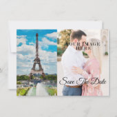 Eiffeltoren Waterverf Volledige foto Opslaan van d Save The Date (Voorkant)