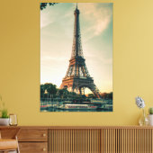 Eiffeltoren werpt kussen op canvas afdruk (Insitu (Woonkamer))