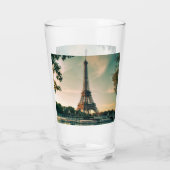 Eiffeltoren werpt kussen op glas (Achterkant)