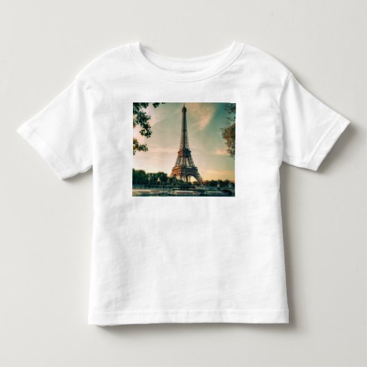Eiffeltoren werpt kussen op kinder shirts (Voorkant)