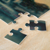 Eiffeltoren werpt kussen op legpuzzel (Zijkant)