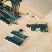 Eiffeltoren werpt kussen op legpuzzel (Zijkant)