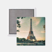 Eiffeltoren werpt kussen op magneet (Voorkant / Achterkant)