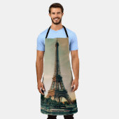 Eiffeltoren werpt kussen op schort (Gedragen)