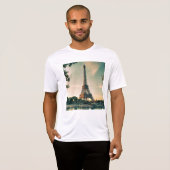 Eiffeltoren werpt kussen op t-shirt (Voorkant volledig)