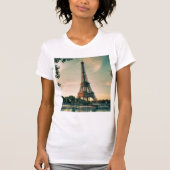 Eiffeltoren werpt kussen op t-shirt (Voorkant)