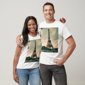 Eiffeltoren werpt kussen op t-shirt (Unisex)