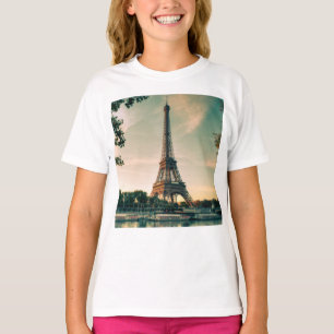 Eiffeltoren werpt kussen op t-shirt