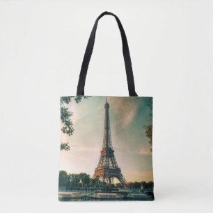 Eiffeltoren werpt kussen op tote bag