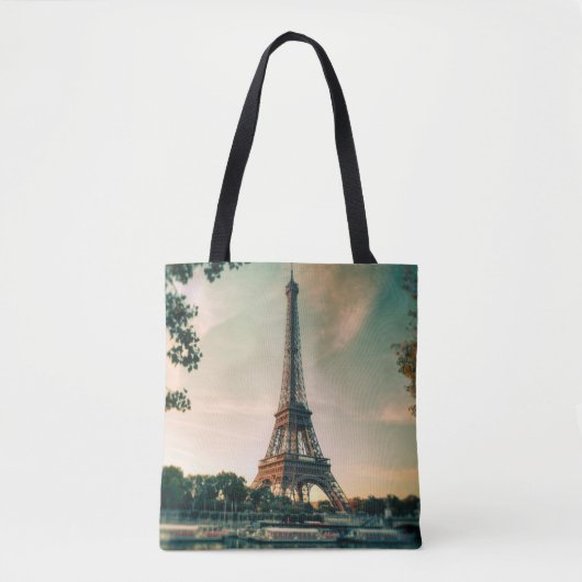 Eiffeltoren werpt kussen op tote bag (Voorkant)