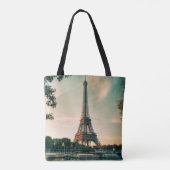 Eiffeltoren werpt kussen op tote bag (Achterkant)