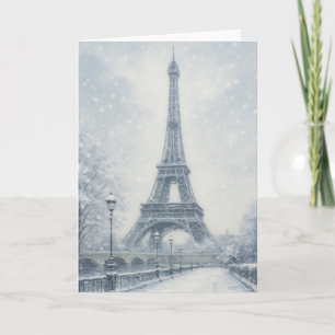 Eiffeltoren winters landschap Parijs Kaart