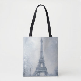 Eiffeltoren winterscène Parijs Tote Bag