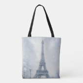 Eiffeltoren winterscène Parijs Tote Bag (Achterkant)
