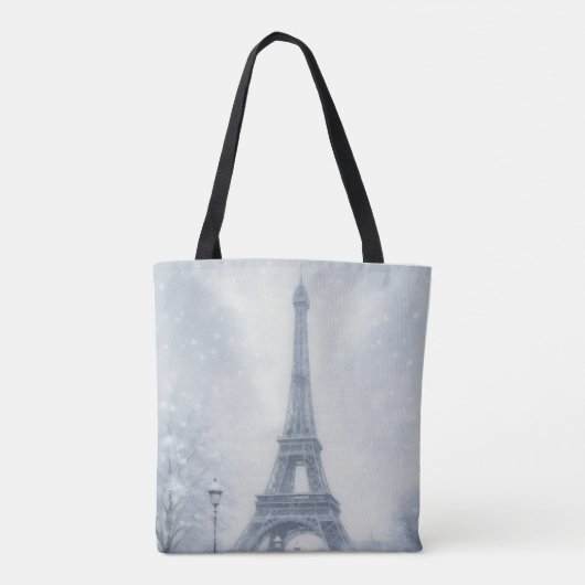 Eiffeltoren winterscène Parijs Tote Bag (Achterkant)